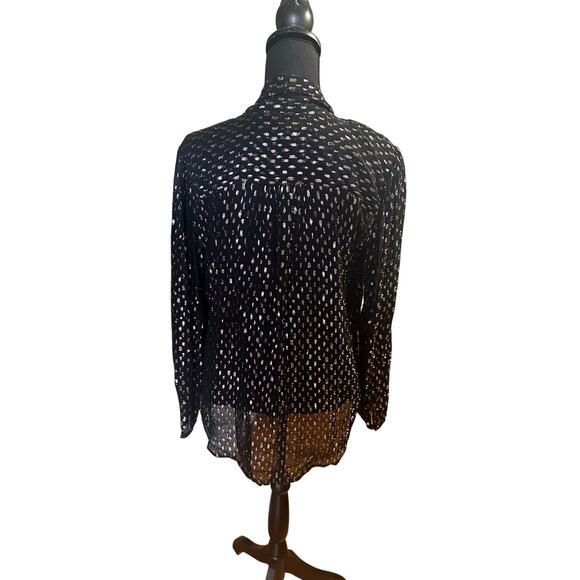 J. Crew Tie-neck blouse with rainbow Lurex - Picture 5 of 10